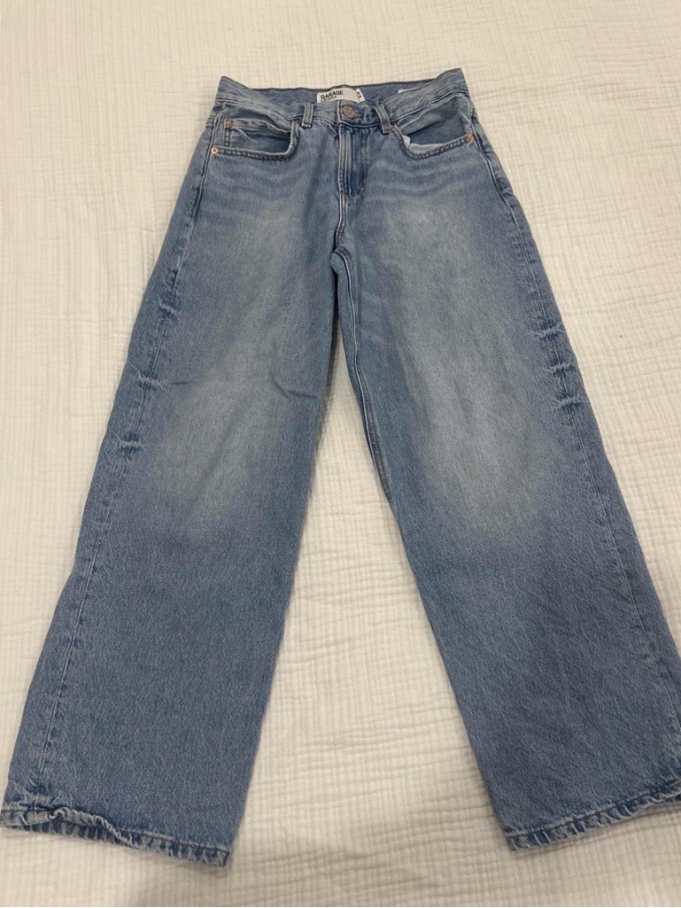 Garage Low Rise Baggy Jeans Blue Denim